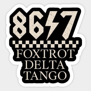 Foxtrots Deltas Tangos Sarcastic Retro 80s Style 8647 Rock Sticker